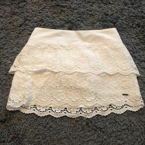 Lace mini skirt